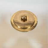 Plafonnier vintage années 60 en verre décoré design italien