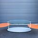 Antoine Motard designer swivel tempered glass coffee table