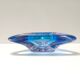 Large Triangular Blue Murano Glass Trinket Bowl - Ashtray, Italy 1970s