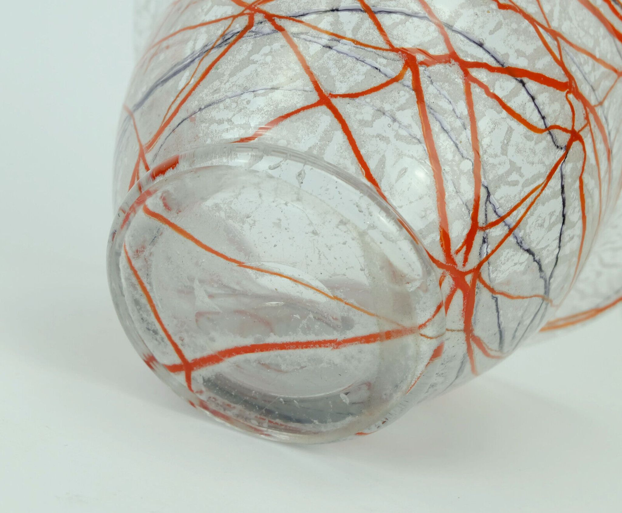 loetz klostermühle art deco glass VASE or bowl 1930s orange red purple white