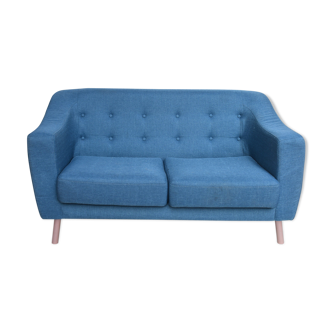 2-seater blue sofa