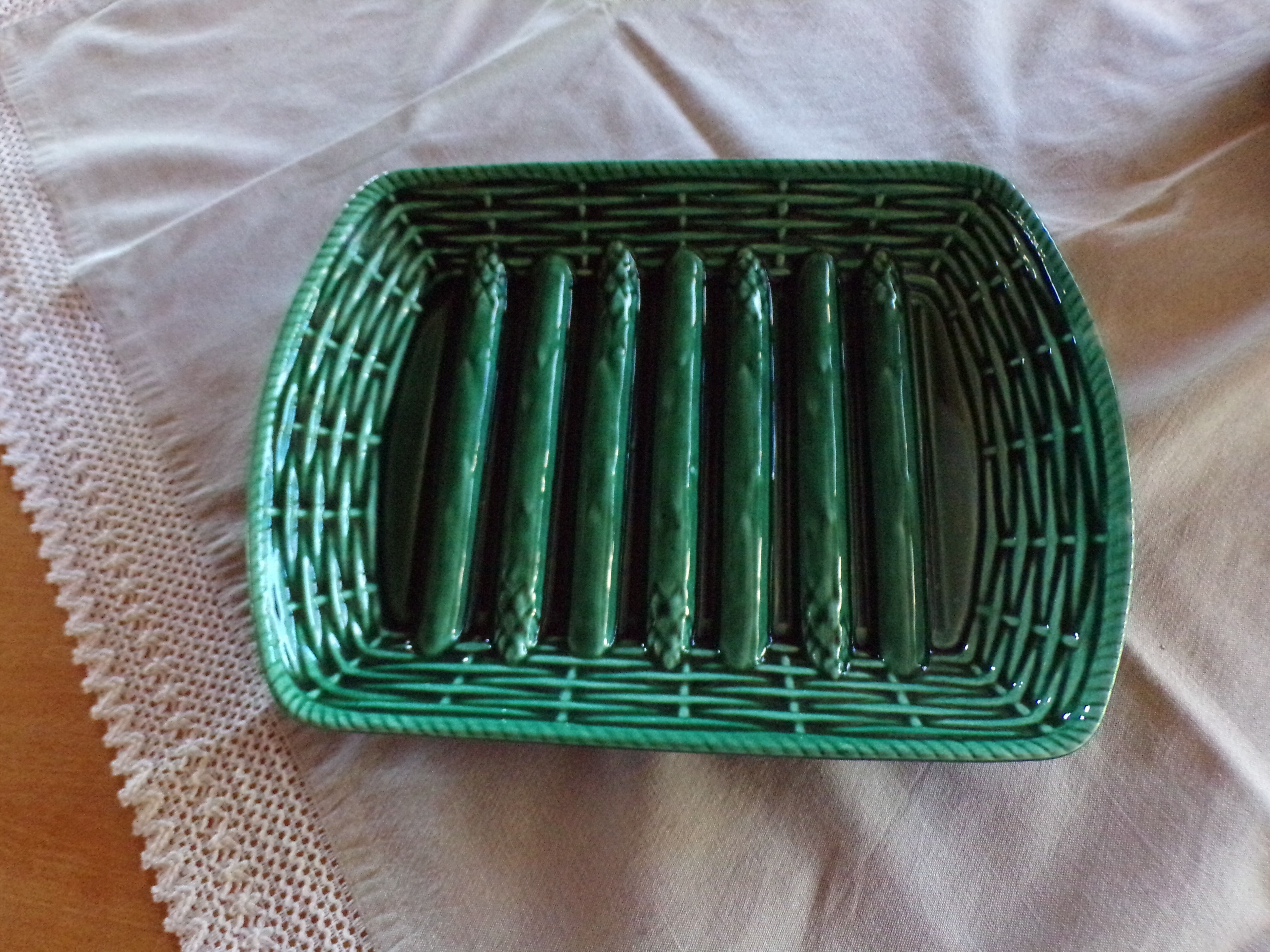 Vintage asparagus dish sarreguemines