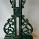 Green emailed cast iron umbrella door