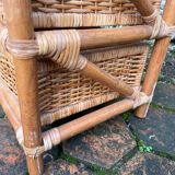 Vintage rattan chest of drawers