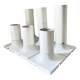 Vintage White Metal Wall/Ceiling Lamps by Rolf Krüger for Staff, 1970s Germ