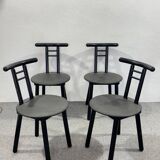 Vintage Italian Chairs, 1980s, Set of 4