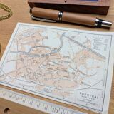 Kortrijk, small old map, vintage 1910