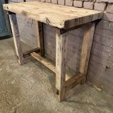 Etabli ancien en bois brut