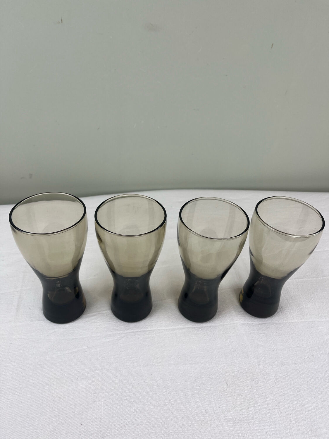 Vintage smoked glass cup