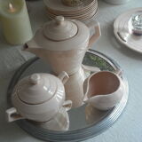 Service à café rose poudré 52 pièces 1930