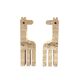 Modern set of 2 travertine giraffe bookends, F.lli Mannelli, Italy 1970
