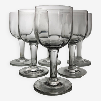 6 glasses of water / wine XIXth