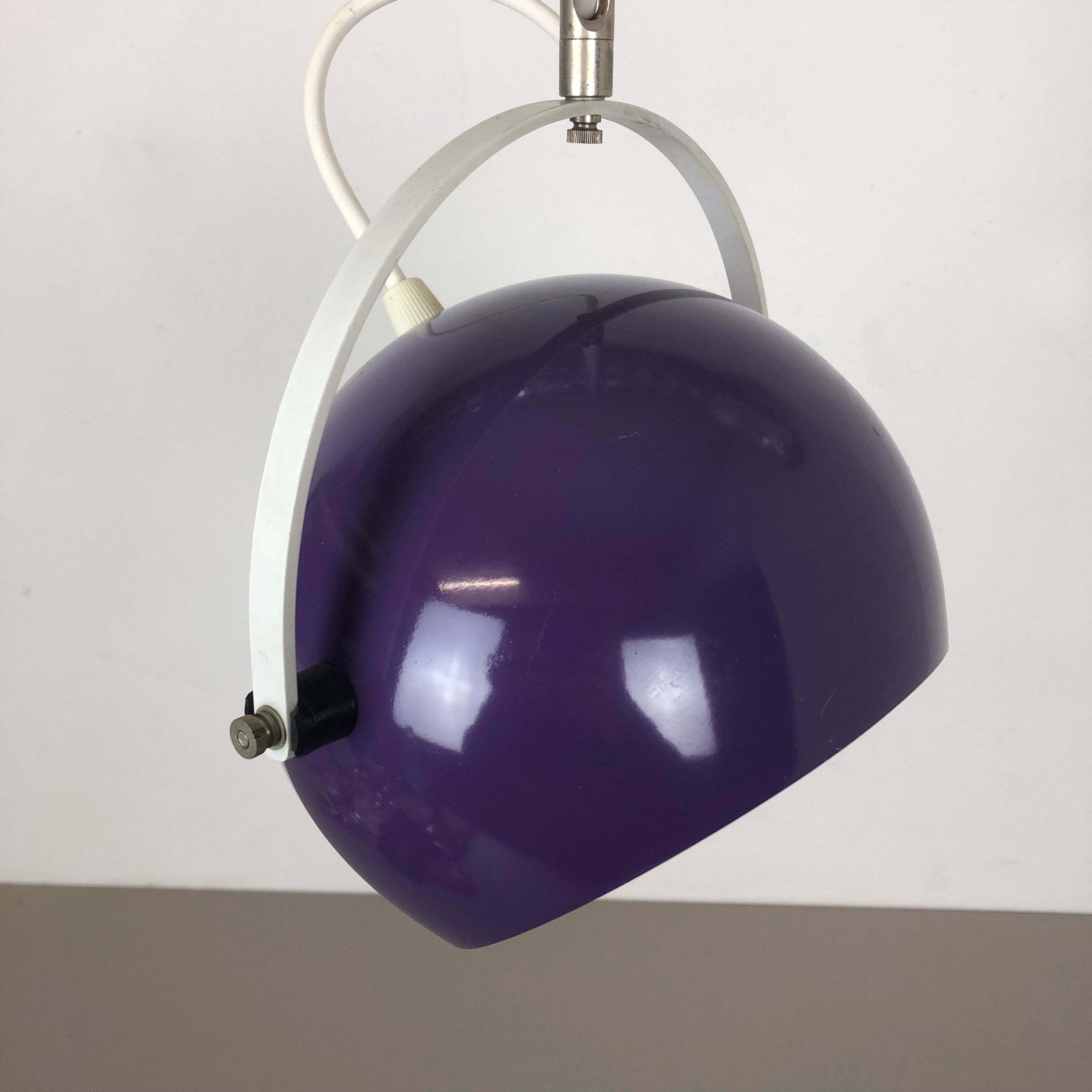 Adjustable Pop Art  Hanging Light with Purple Spot, Germany, 1970s