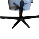 trois fauteuil Wilkhann pivotants tissue + coque signé 1970