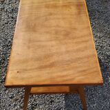 Coffee table of the 50s feet compass double wooden tops