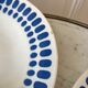 Set of 4 hollow plates Digoin Sarreguemines blue model "Tartan" 40s