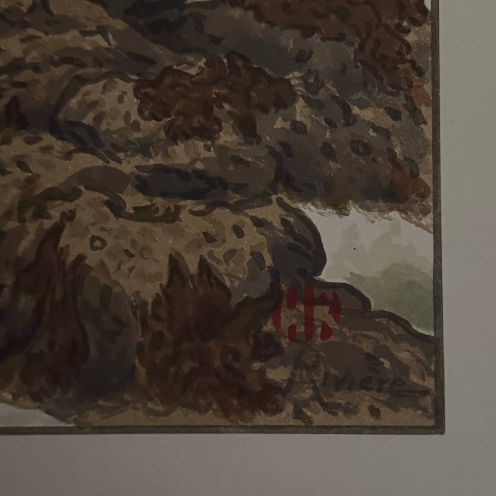 Lithographie par Henri Rivière Au Vent de Noroît - Les Mousses