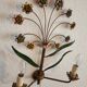 XL Vintage Mid-Century handmade 2 light bouquet wall lamp Italy 1950-1970