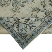 Handmade turkish 1970s 182 cm x 296 cm blue carpet