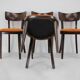 1950s Set of Four Restored Dining Chairs, Czechoslovakia