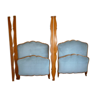 Pair of beds in 0.90 Louis XV style
