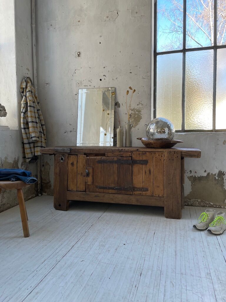 Established former brutalist console oak pine