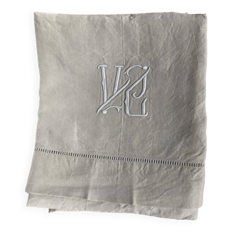 New pure linen sheet embroidered with VC day scale