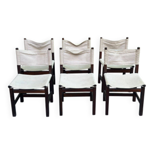 6 chaises de salle à - manger scandinave