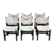 6 Scandinavian design safari dining chairs from the 1960s.