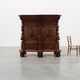 Flemish renaissance "beeldenkast" cabinet in oak wood Antwerp, ca. 1630