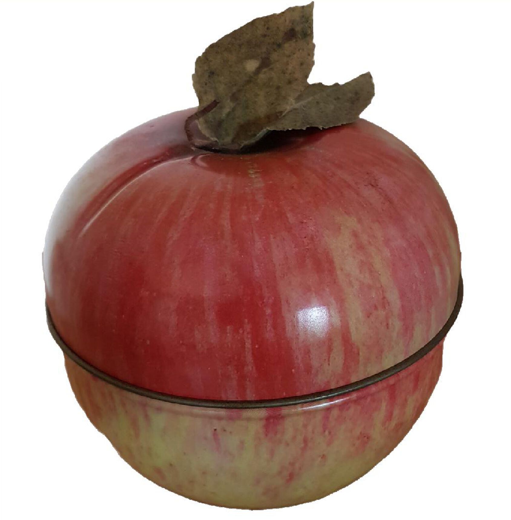 Metal box in the shape of apple Original Vintage 9