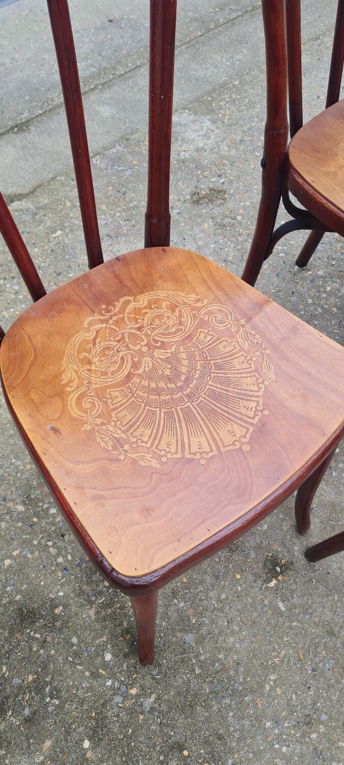 Set of 6 Fischel and EV bistro chairs