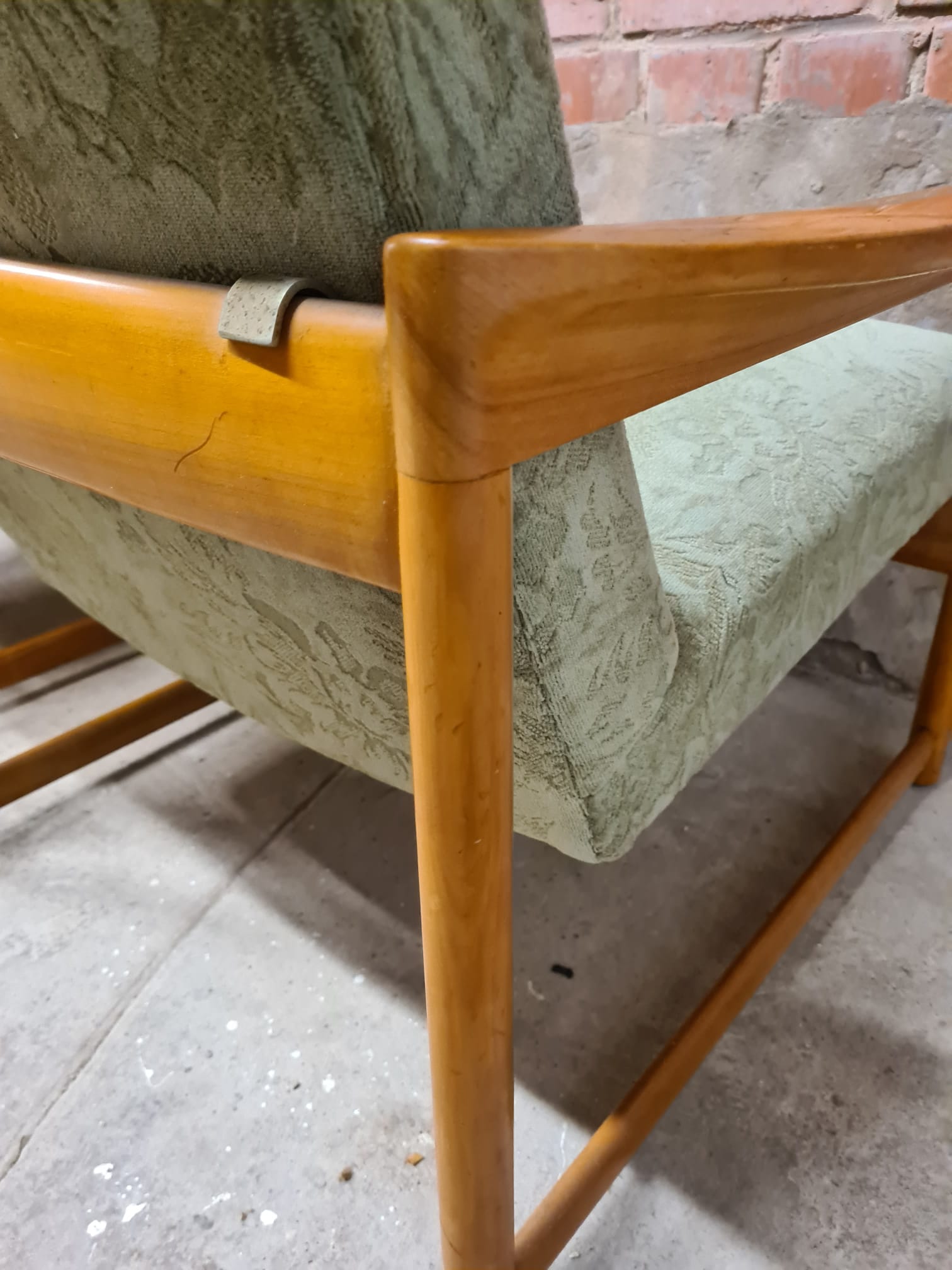 Pair of Scandinavian design armchairs teak 1960