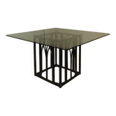 Oak and beech table lacquered in black by Italo Gasparucci, Italy, 1970.