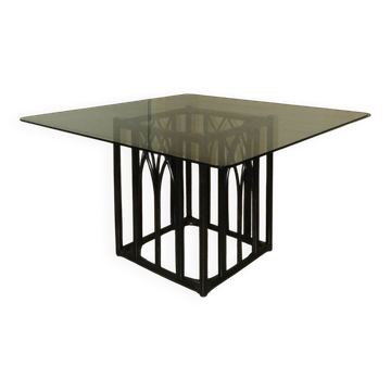 Table en chêne et hêtre laqué noir par Italo Gasparucci, Italie, 1970