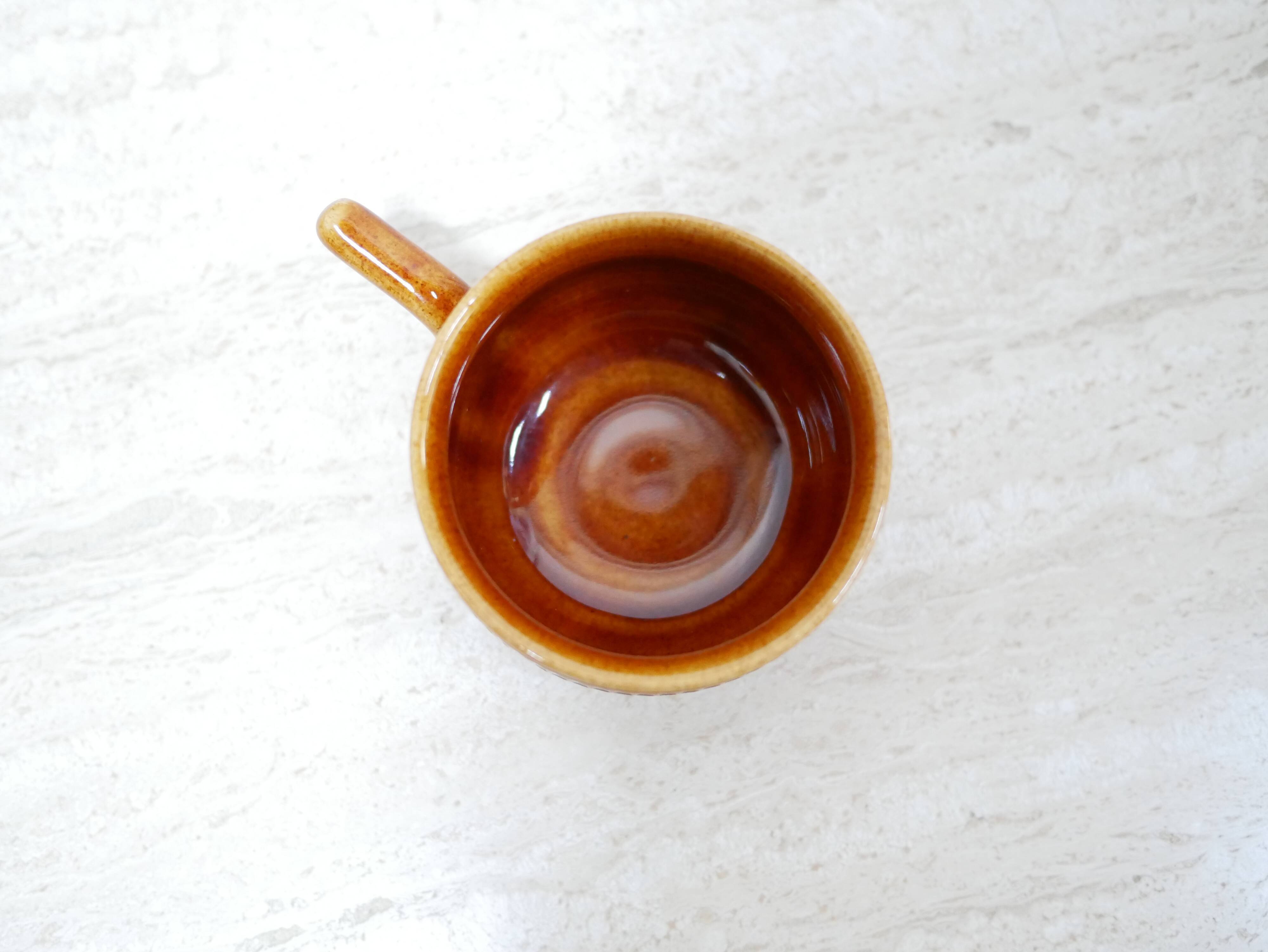 Series of 6 vintage Scandinavian ceramic cups by Höganäs Keramik