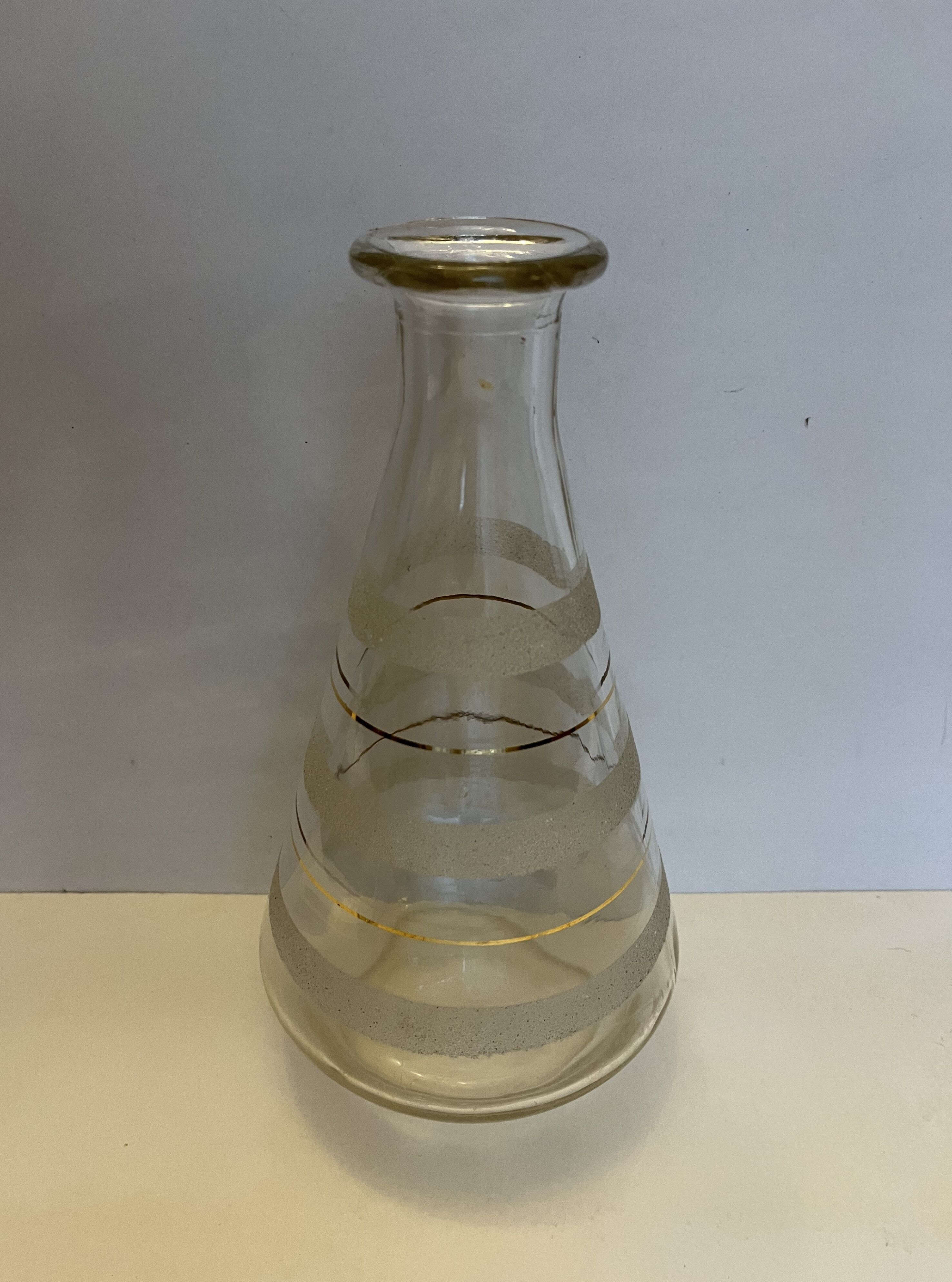 Glass art deco deco decanter