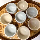 Vintage stoneware coffee tea cups