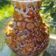 Small yellow ceramic vase Emaux Savoyards Vintage Fat Lava model Cyclops exojet