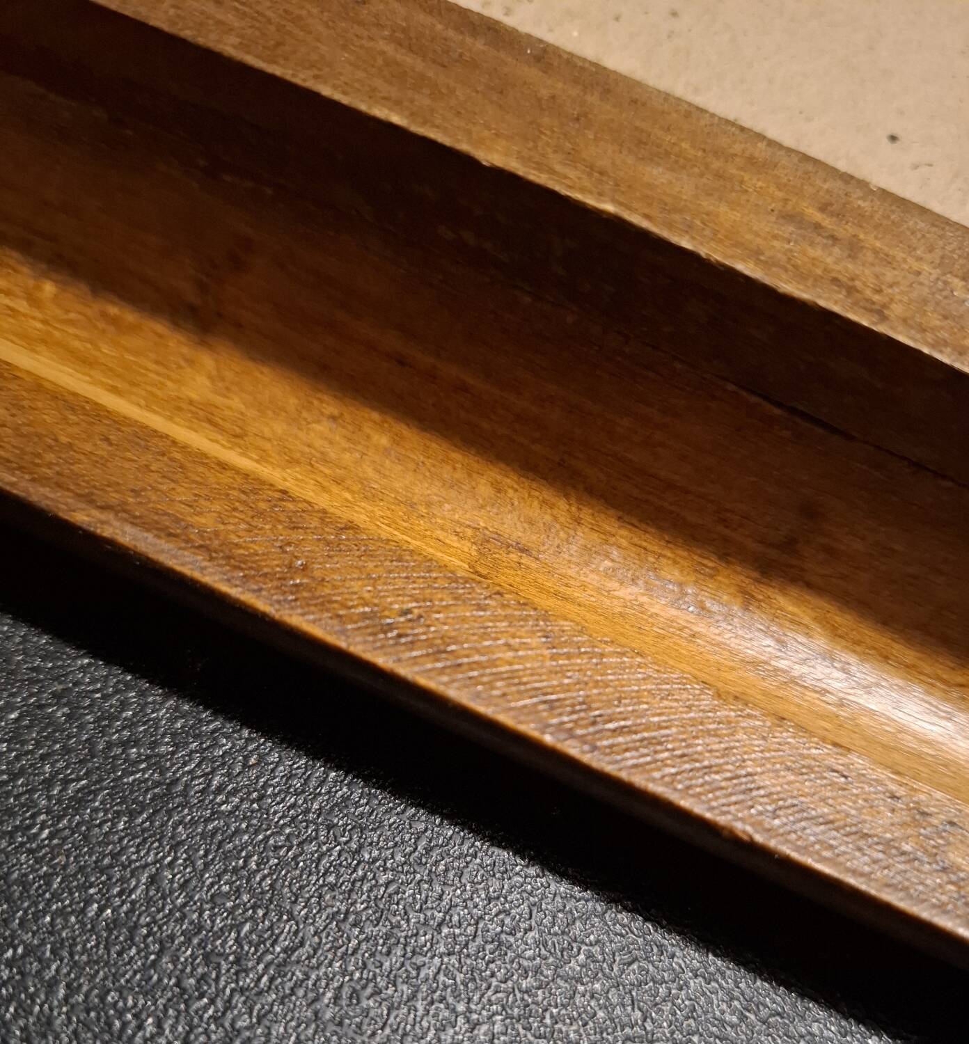 Plateau Art Déco peinture sur verre et bois