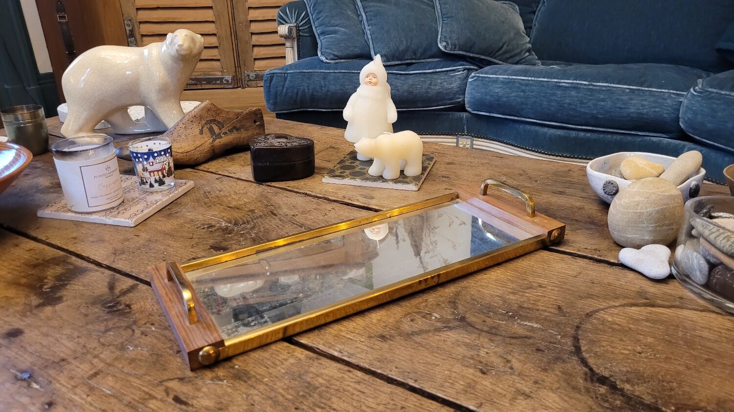 50's mirror tray