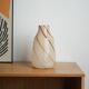 Beige glass vase, Danish design, 1970s, made in Denmark