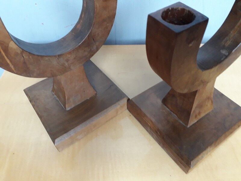 Pair of modernist candlesticks era art deco 1930