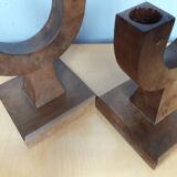 Pair of modernist candlesticks era art deco 1930