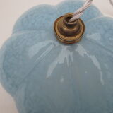 Old opaline suspension, blue clichy