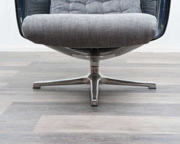Fauteuil des années 70, fauteuil relax. Design : Alf Svenson et Yngvar Sand