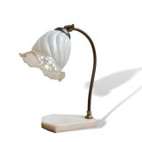 Vintage 40s Art Deco marble table lamp