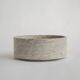 Silver travertine cylinder bowl
