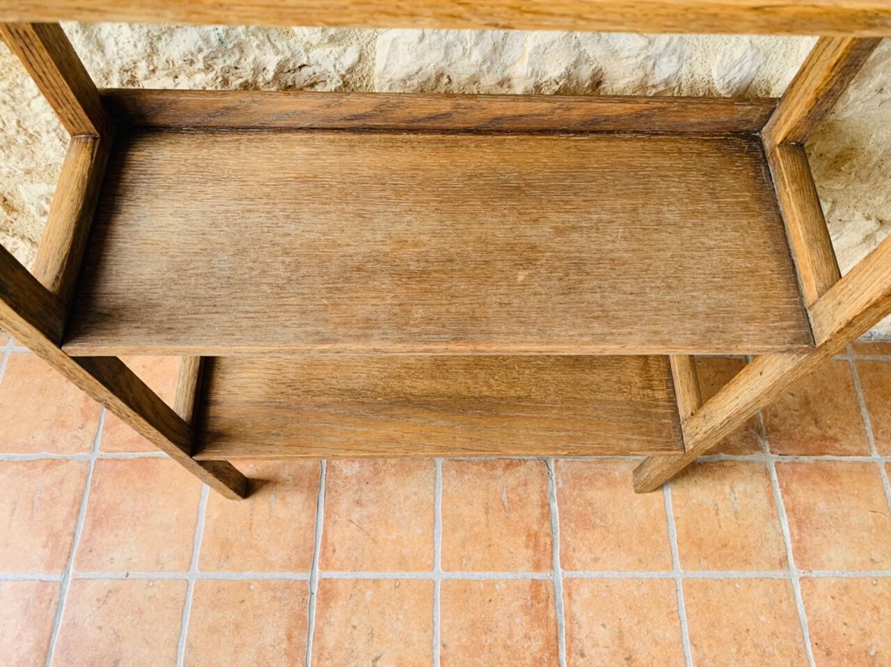 French farm 3-level shelf, circa 1940's