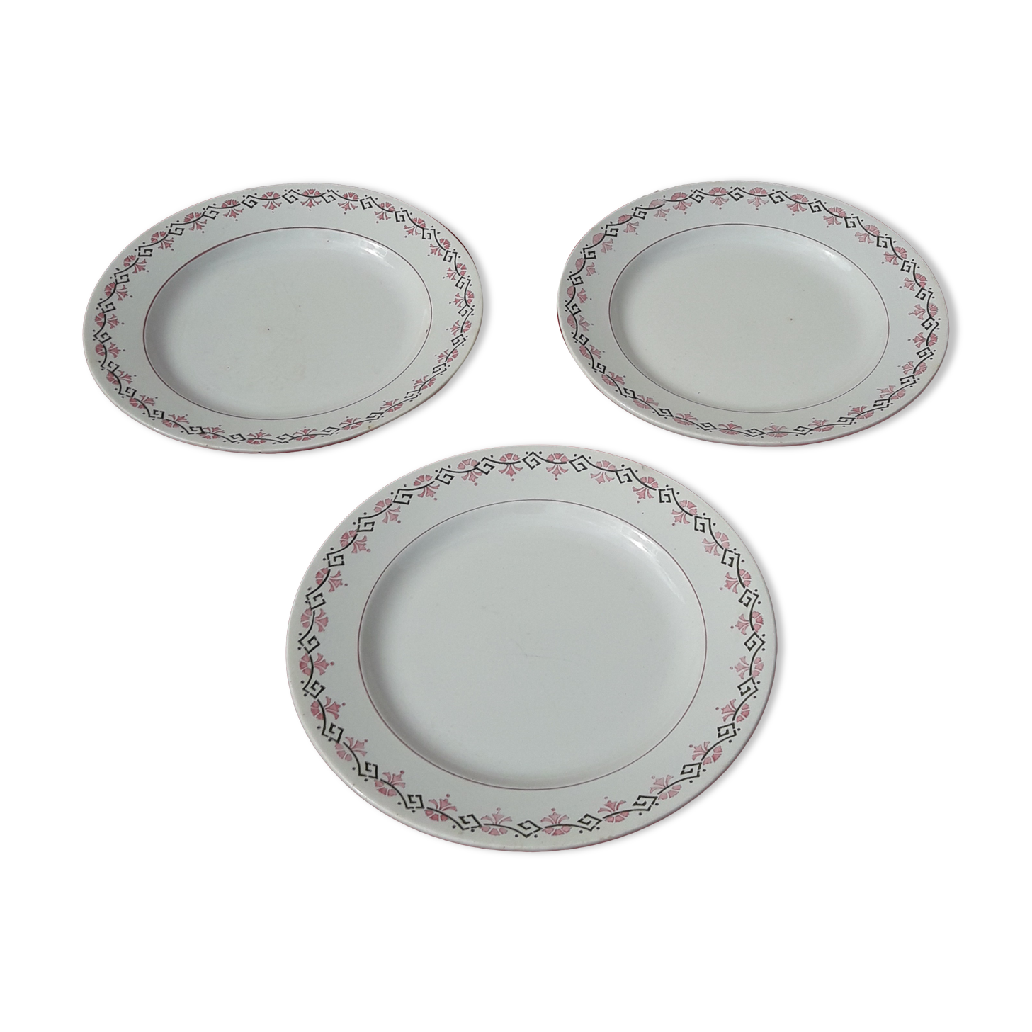 3 flat plates Villeroy & Boch model 1244 diam 23 cm